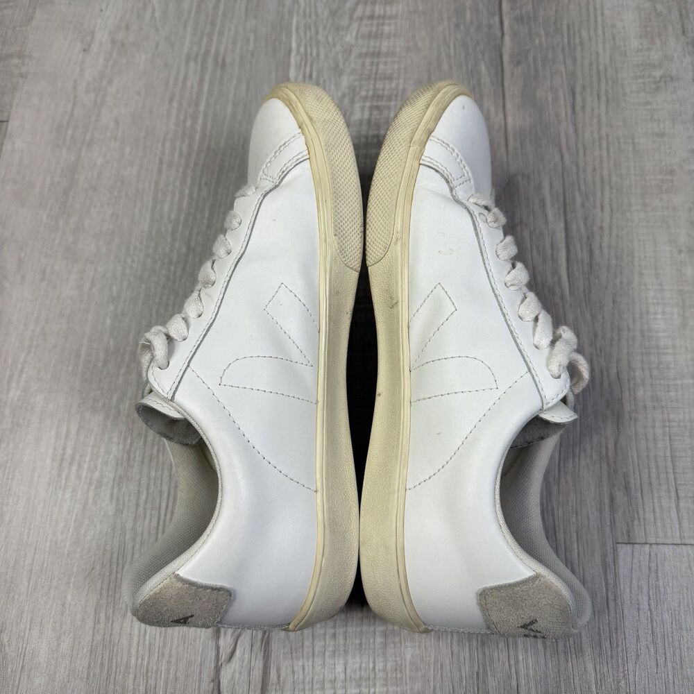 Veja Women's Esplar Extra White Natural Leather Logo Sneakers Sz 6 A /EU 37 F - Picture 8 of 9
